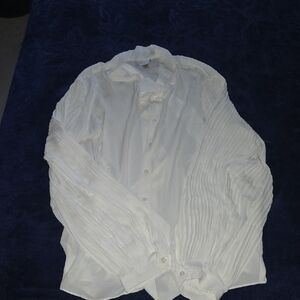 Classic White Button Up Blouse